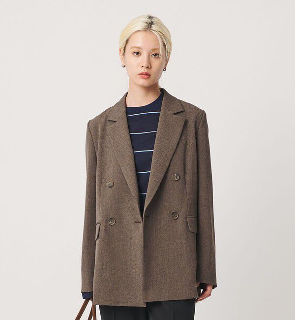 BEAUTY&YOUTH UNITED ARROWS「ポリエステルブレンド メランジ ダブルジャケット 防シワ」|テーラードジャケット|