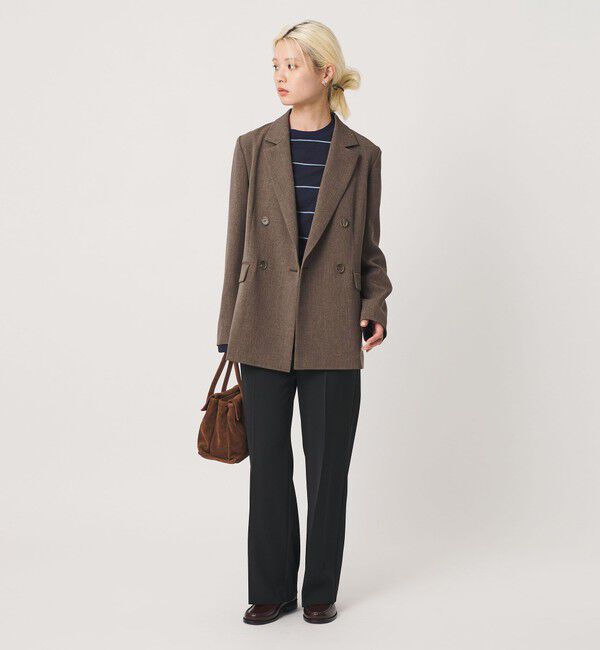BEAUTY&YOUTH UNITED ARROWS「ポリエステルブレンド メランジ ダブルジャケット 防シワ」|テーラードジャケット|