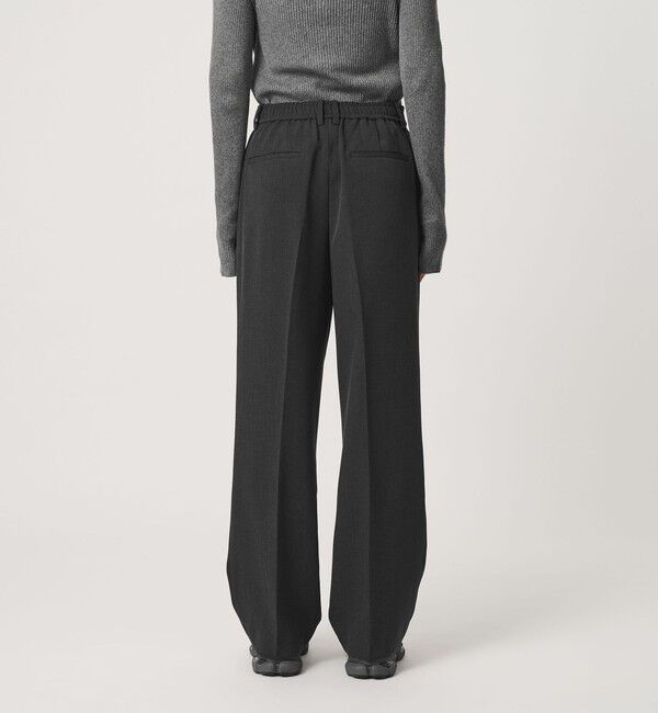 BEAUTY&YOUTH UNITED ARROWS「ポリエステルブレンド メランジ バックゴム ストレートパンツ 防シワ ウォッシャブル」|スラックス|