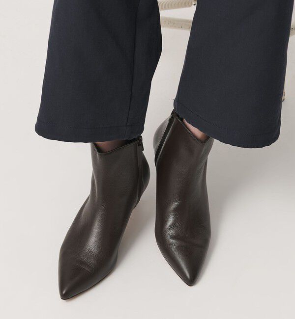 BEAUTY&YOUTH UNITED ARROWS「＜Arrum＞レザー ポインテッド ショートブーツ」|ロングブーツ|