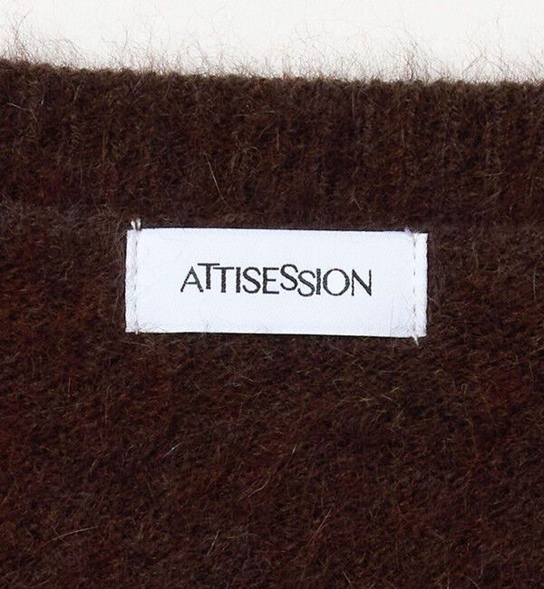 ATTISESSION「＜ATTISESSION＞FOX/W/SI ディープ Vネック ニット」|ニット・セーター|