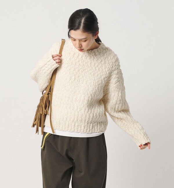 BEAUTY&YOUTH UNITED ARROWS「ジャンボスラブ クルーネック ニットプルオーバー」|ニット・セーター|