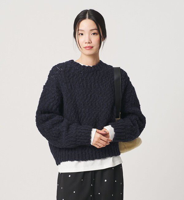 BEAUTY&YOUTH UNITED ARROWS「ジャンボスラブ クルーネック ニットプルオーバー」|ニット・セーター|