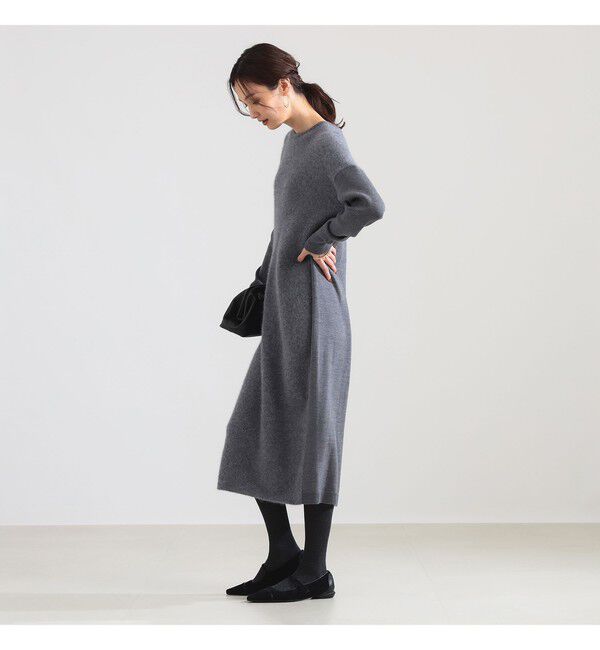 Demi-Luxe BEAMS 「フラッフィ クルーネック ニット ワンピース」|ワンピース|