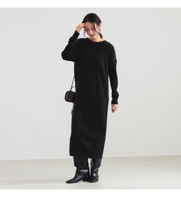 Demi-Luxe BEAMS 「フラッフィ クルーネック ニット ワンピース」|ワンピース|