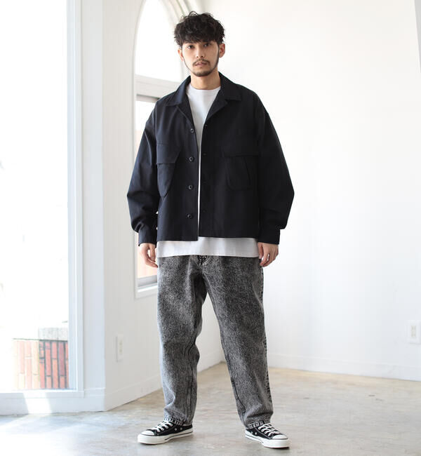BEAMS「ワイド テーパード デニム」|デニム|