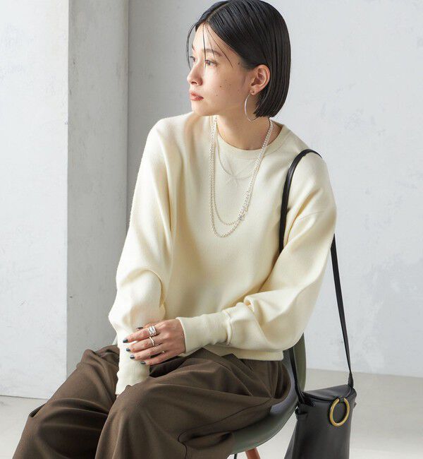 SHIPS for women「〈手洗い可能〉スムース ニット ガゼット プルオーバー」|ニット・セーター|