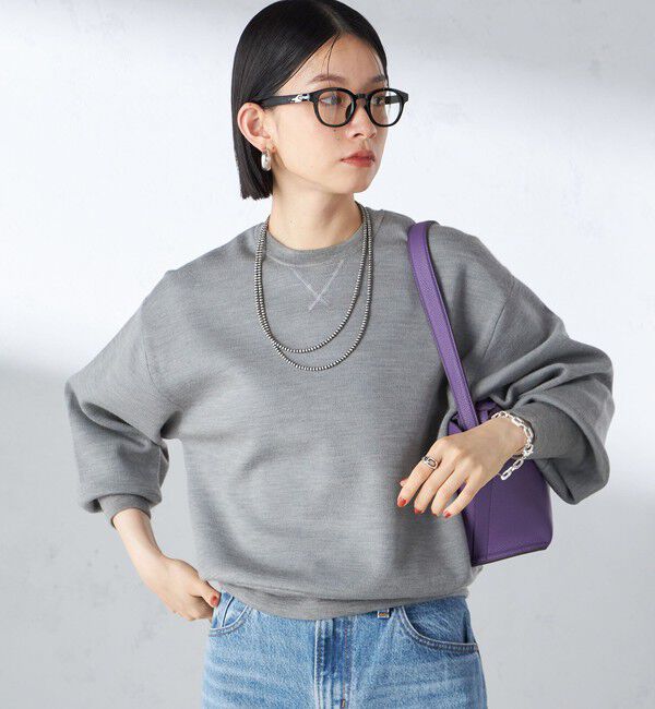 SHIPS for women「〈手洗い可能〉スムース ニット ガゼット プルオーバー」|ニット・セーター|