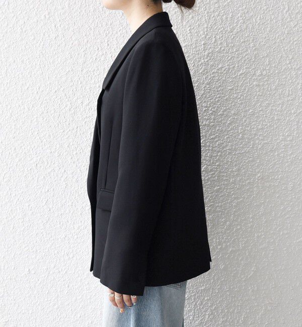 SHIPS any「【WEB限定】〈洗濯機可能〉ダブルクロス セミダブル ジャケット［NAVY BLUE］」|テーラードジャケット|