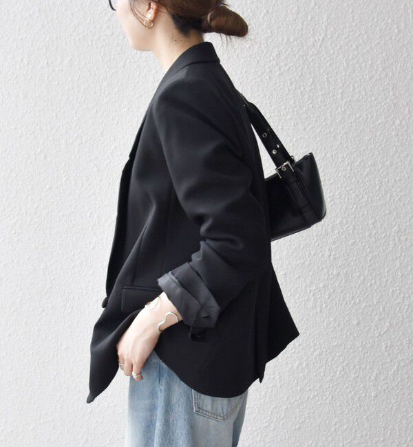 SHIPS any「【WEB限定】〈洗濯機可能〉ダブルクロス セミダブル ジャケット［NAVY BLUE］」|テーラードジャケット|