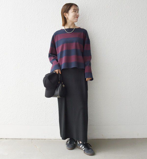 SHIPS any「〈洗濯機可能〉ワイド ボーダー ボートネック TEE」|Tシャツ・カットソー|