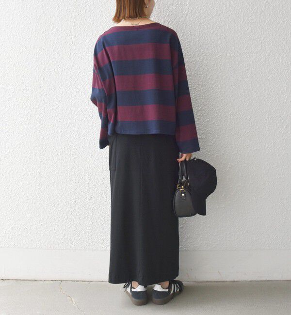 SHIPS any「〈洗濯機可能〉ワイド ボーダー ボートネック TEE」|Tシャツ・カットソー|