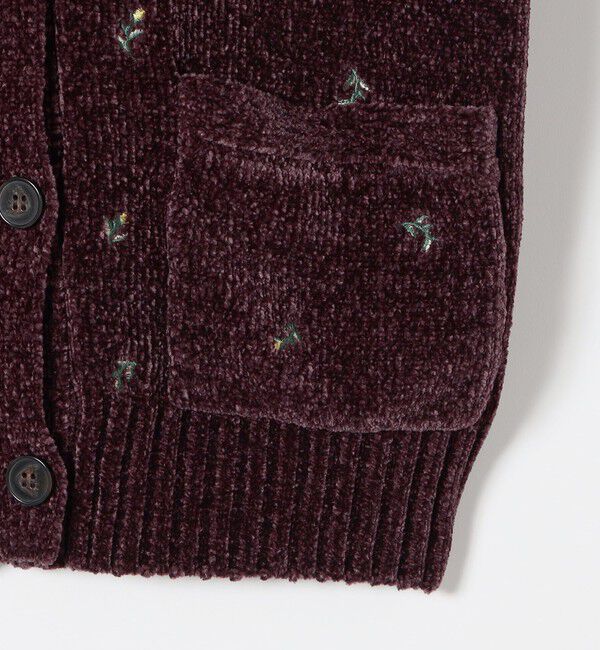SHIPS any「〈手洗い可能〉フラワー 刺繍 クルーネック カーディガン」|カーディガン|
