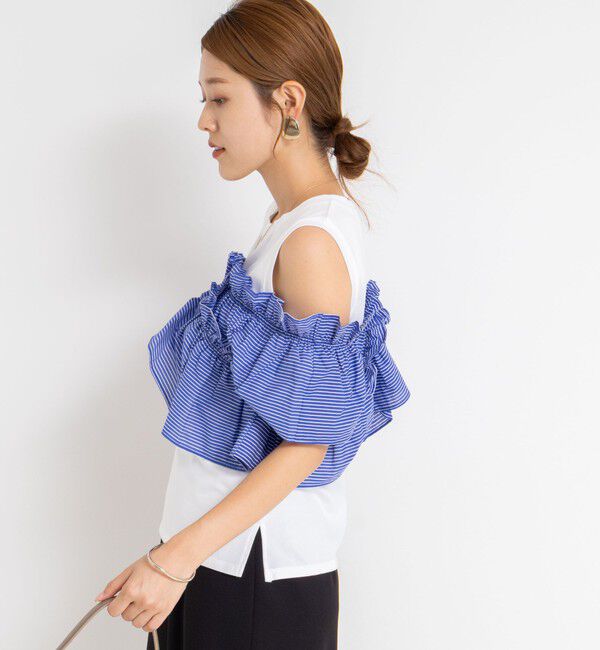 NOLLEY'S sophi「マルチWAYストライプフリルトップス」|Tシャツ・カットソー|