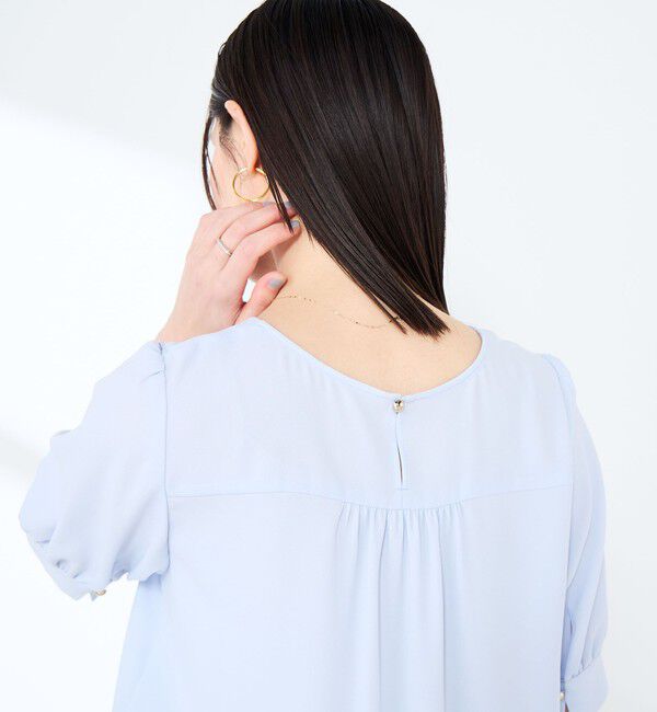 NOLLEY'S sophi「ウォッシャブルジョーゼットアシメラッフルブラウス」|シャツ・ブラウス|