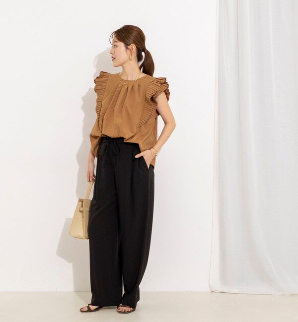 NOLLEY'S「【WEB＆一部店舗限定カラー】《セットアップ対応》ジョーゼットイージーワイドパンツ」|その他|