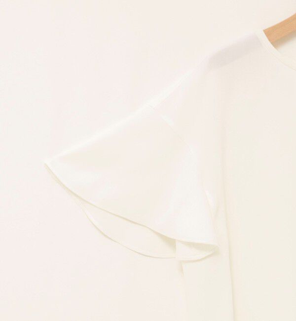 NOLLEY'S「【WEB限定】ウォッシャブルストレッチジョーゼットラッフル袖ブラウス」|シャツ・ブラウス|