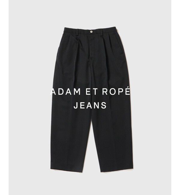 ADAM ET ROPE'「NIKKE ワイド イージー スラックスデニム / ADAM ET ROPE' JEANS -GRID-」|デニム|クロメイン