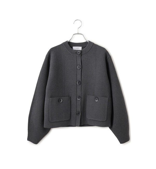 ADAM ET ROPE'「【WEB限定】・【サステナブル】フォルムスリーブクルーネックカーディガン」|カーディガン|