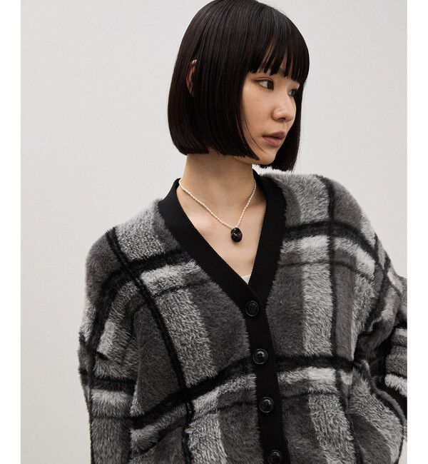 ADAM ET ROPE'「【WEB限定】ジャカードフェザーカーディガン」|カーディガン|