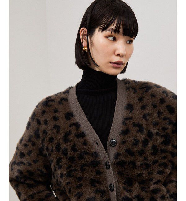 ADAM ET ROPE'「【WEB限定】ジャカードフェザーカーディガン」|カーディガン|
