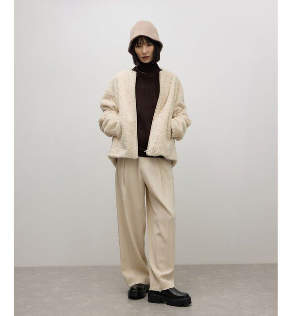 ADAM ET ROPE'「【WEB限定】・【定番】WOOL混リブタートルニット」|ニット・セーター|