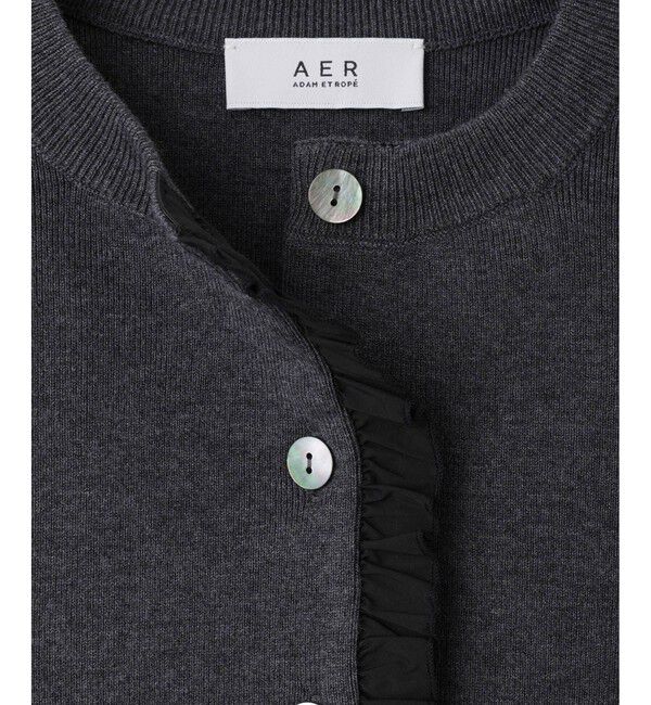 ADAM ET ROPE'「【WEB限定】・【サステナブル】コンパクトフリルカーディガン」|カーディガン|