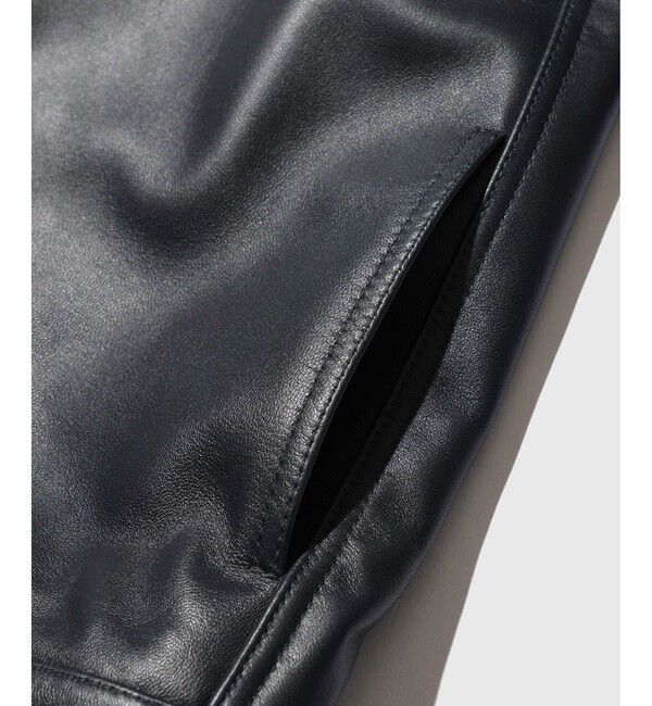 ADAM ET ROPE'「レザートラックジャケット / ADAM ET ROPE' JEANS」|ブルゾン・スタジャン|