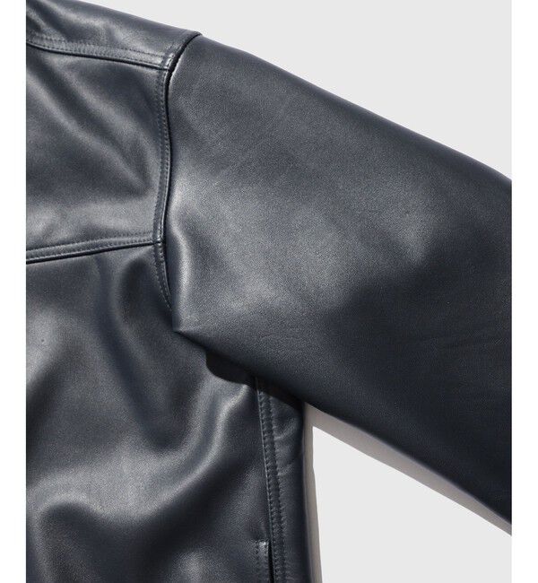 ADAM ET ROPE'「レザートラックジャケット / ADAM ET ROPE' JEANS」|ブルゾン・スタジャン|