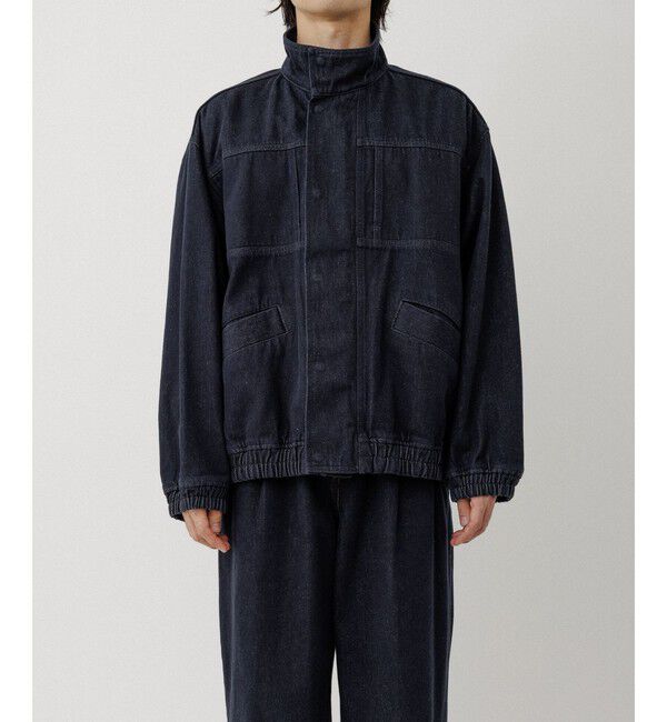 ADAM ET ROPE'「13oz デニムボマーブルゾン / ADAM ET ROPE' JEANS」|ブルゾン・スタジャン|ネイビー(40)