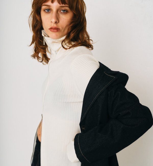  「【2026AW Debut】【UNFORM】カシミヤ混ジップリブニット」|ニット・セーター|