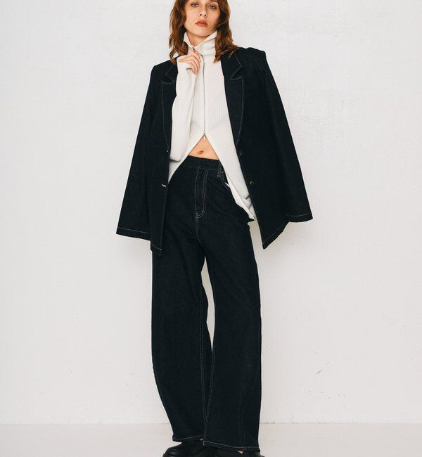  「【2026AW Debut】【UNFORM】カシミヤ混ジップリブニット」|ニット・セーター|