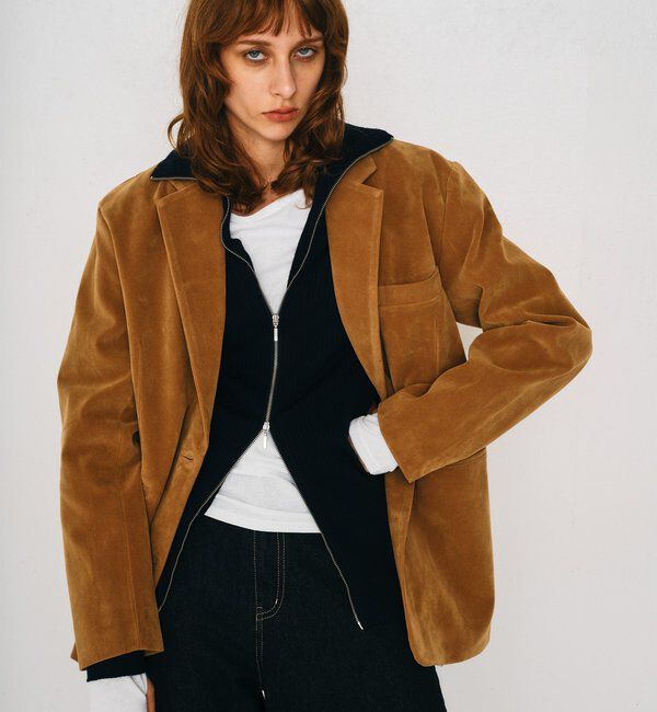  「【2026AW Debut】【UNFORM】カシミヤ混ジップリブニット」|ニット・セーター|