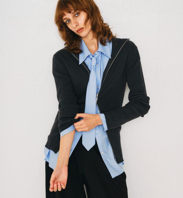  「【2026AW Debut】【UNFORM】カシミヤ混ジップリブニット」|ニット・セーター|
