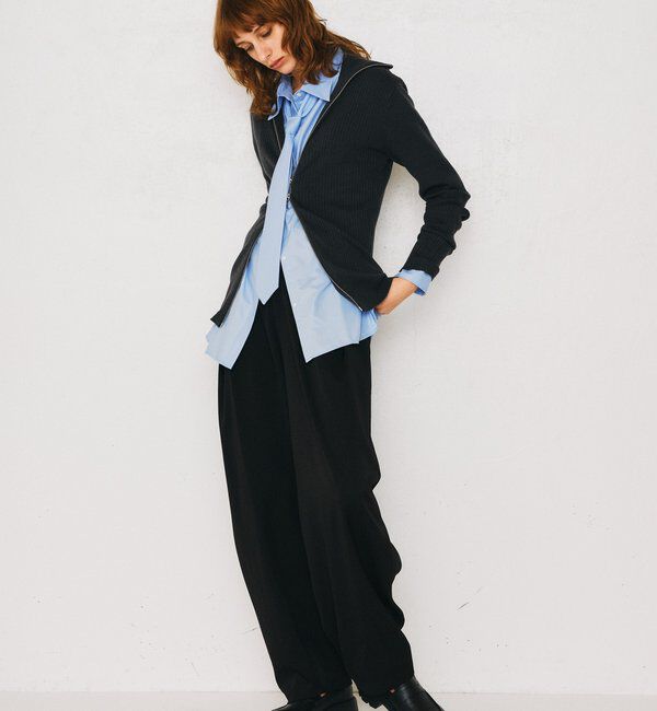  「【2026AW Debut】【UNFORM】カシミヤ混ジップリブニット」|ニット・セーター|