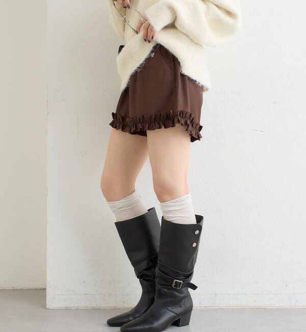  「NEW裾フリルショートパンツ」|チノ|