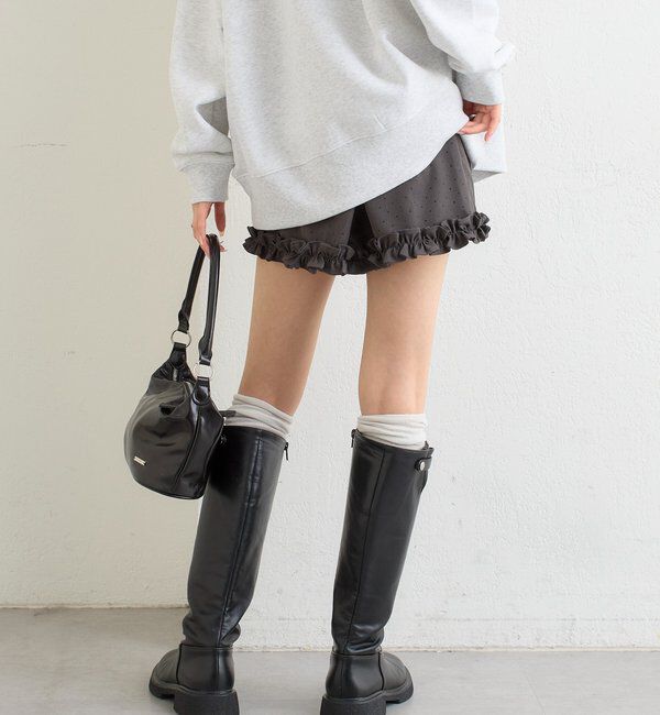  「NEW裾フリルショートパンツ」|チノ|
