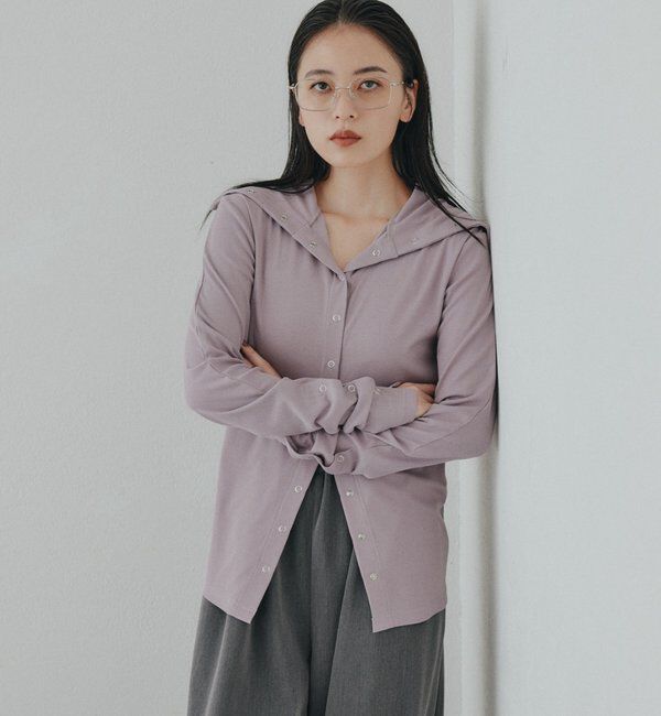  「【新色パープル＆チャコールグレー】リングドットカットソー」|Tシャツ・カットソー|