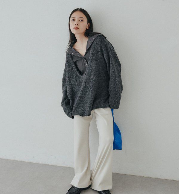  「【新色パープル＆チャコールグレー】リングドットカットソー」|Tシャツ・カットソー|