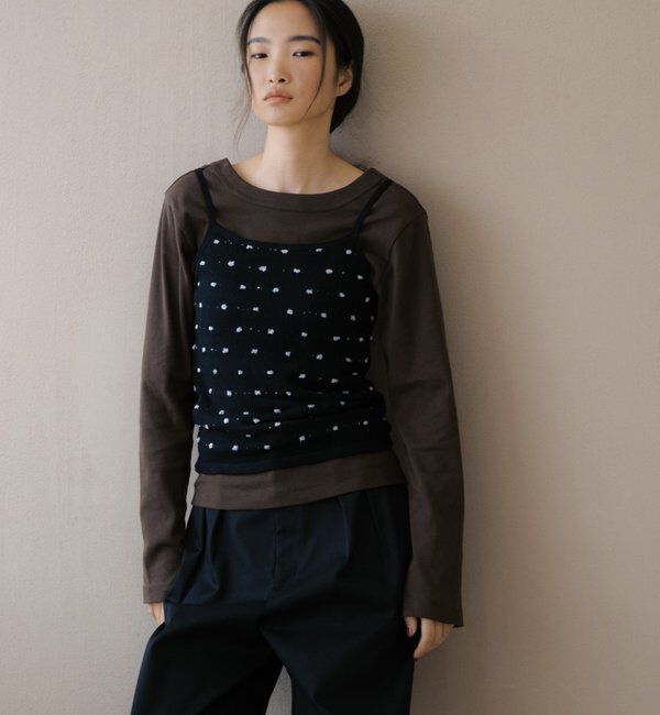  「【前後2WAY】ソフトフライスバックシャンカットソー」|Tシャツ・カットソー|
