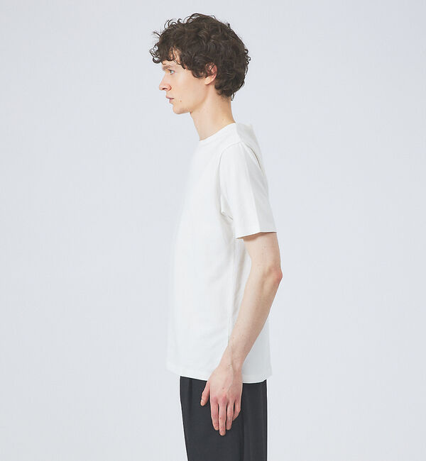 ABAHOUSE「【ノンストレス】定番 / COTTON LYCRA 圧着 クルーネック 半袖 T」|Tシャツ・カットソー|
