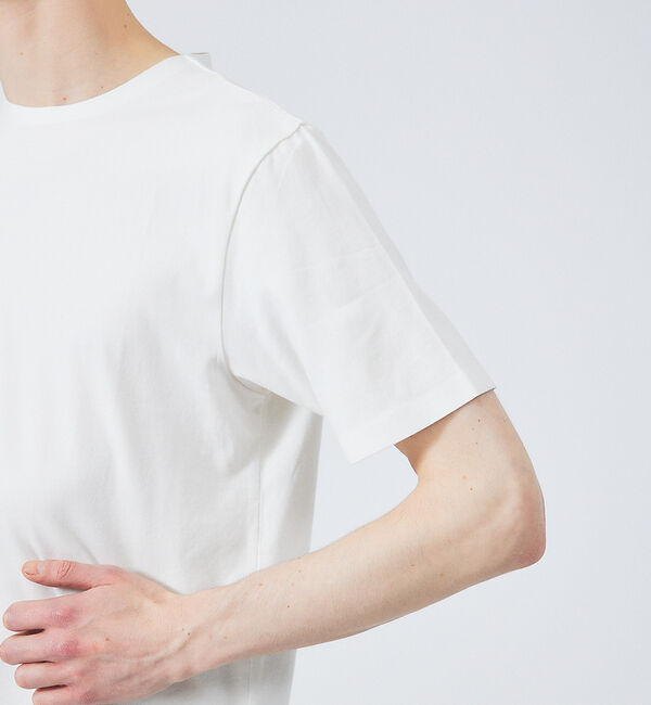 ABAHOUSE「【ノンストレス】定番 / COTTON LYCRA 圧着 クルーネック 半袖 T」|Tシャツ・カットソー|
