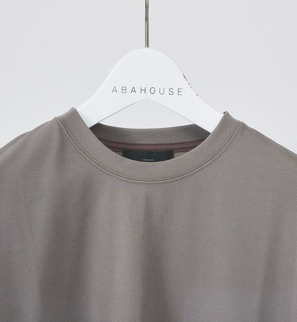 ABAHOUSE「【クルーネック】ストレッチ ポンチ 半袖Tシャツ」|Tシャツ・カットソー|