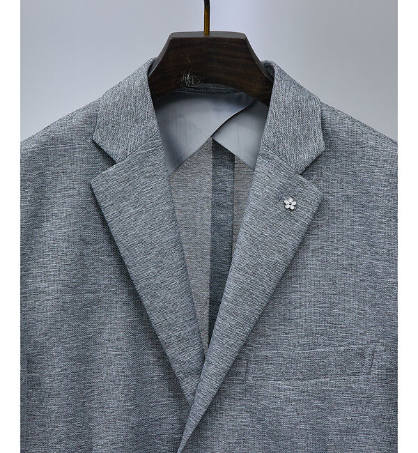 ABAHOUSE「【セットアップ対応/FLEX JACKET】TOP調 カラミ メッシュ ナチュラ」|テーラードジャケット|