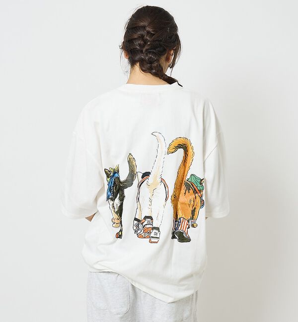 ABAHOUSE「【CORISCO/コリスコ】 Animal猫 Tシャツ/アニマルTシャツ」|Tシャツ・カットソー|