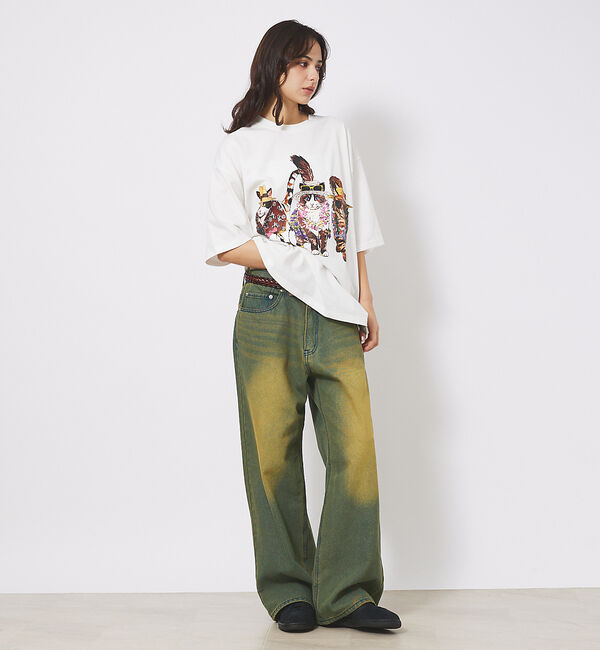 ABAHOUSE「【CORISCO/コリスコ】 Animal猫 Tシャツ/アニマルTシャツ」|Tシャツ・カットソー|