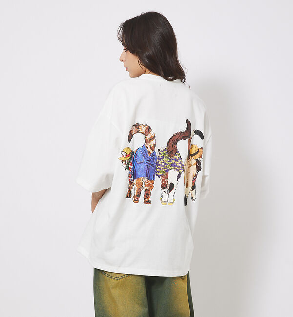 ABAHOUSE「【CORISCO/コリスコ】 Animal猫 Tシャツ/アニマルTシャツ」|Tシャツ・カットソー|