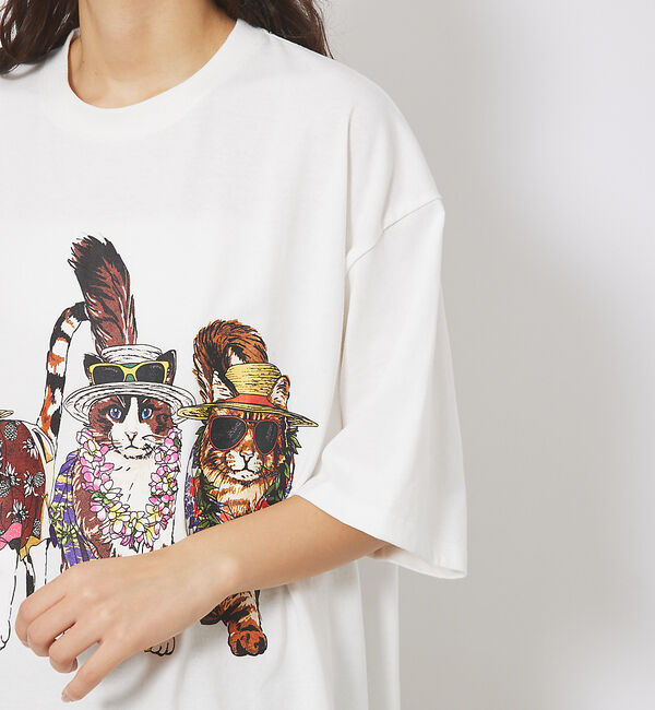 ABAHOUSE「【CORISCO/コリスコ】 Animal猫 Tシャツ/アニマルTシャツ」|Tシャツ・カットソー|