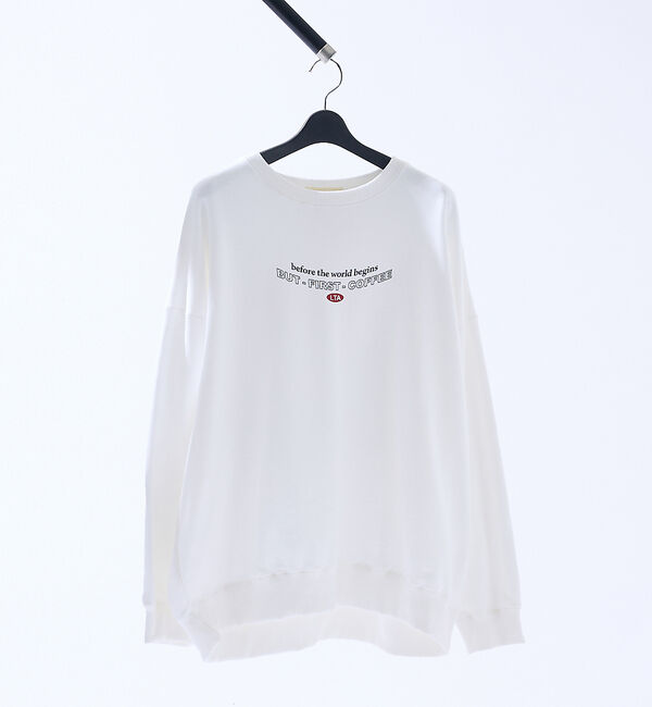 ABAHOUSE「cafe graphic フォトプリント スウェット オーバーサイズ / ユニセ」|スウェット・ジャージ|
