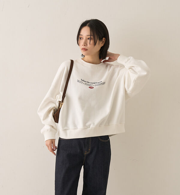 ABAHOUSE「cafe graphic フォトプリント スウェット オーバーサイズ / ユニセ」|スウェット・ジャージ|